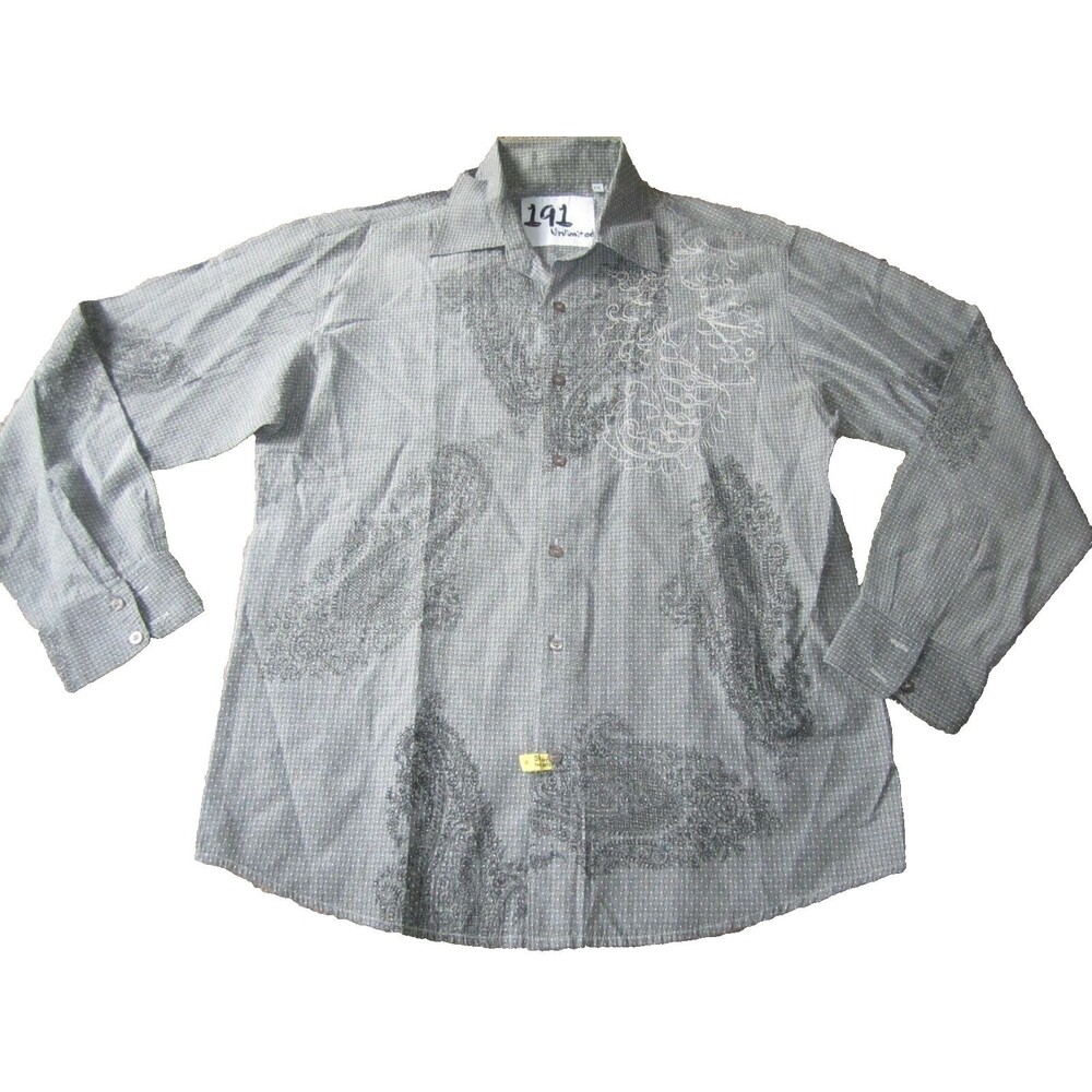 191 Unlimited LS Mens Button Front Shirt Sz XXL